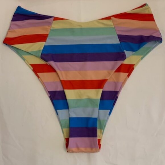 Zaful Colorful Striped Bikini Set - Picture 2 of 6
